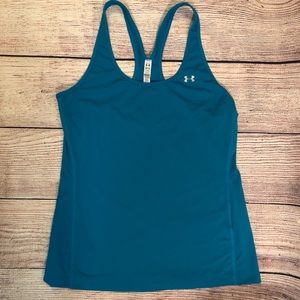 Under Armor Heat Gear Teal Athletic Top